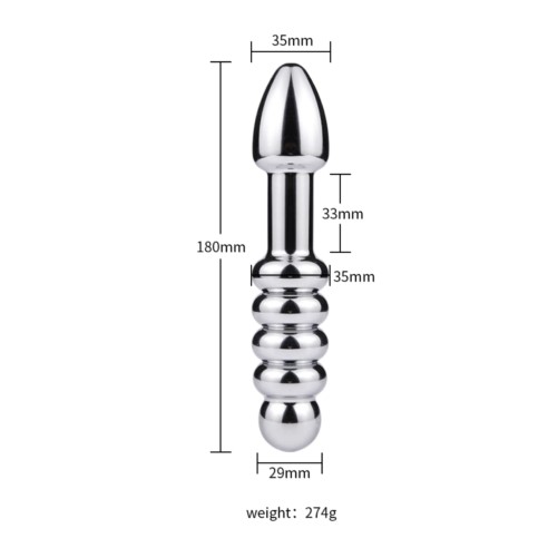 Double Bubble Gode en Metal Butt Plug Metal 2.jpg