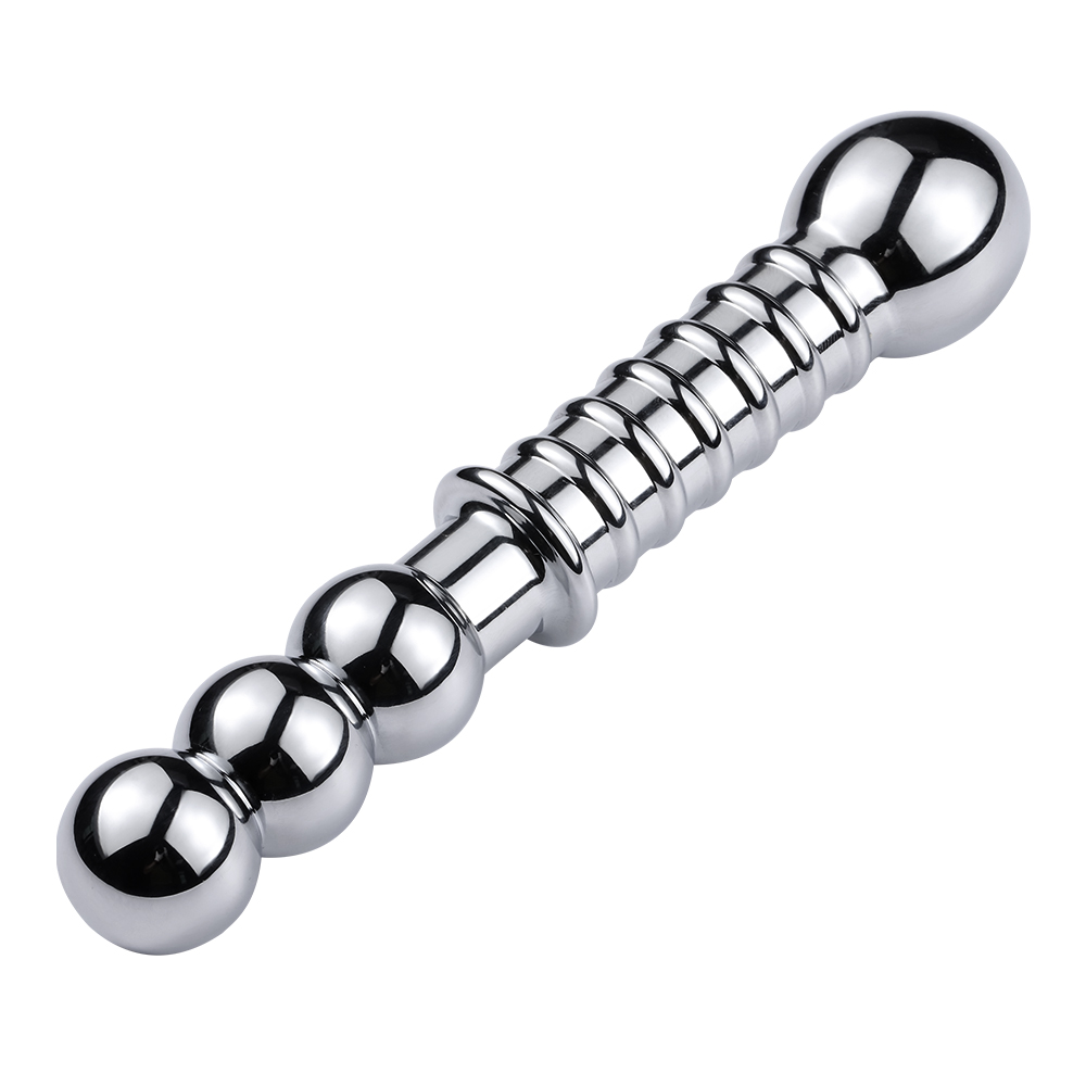 Double Rib Gode en Metal Butt Plug Metal 1.jpg