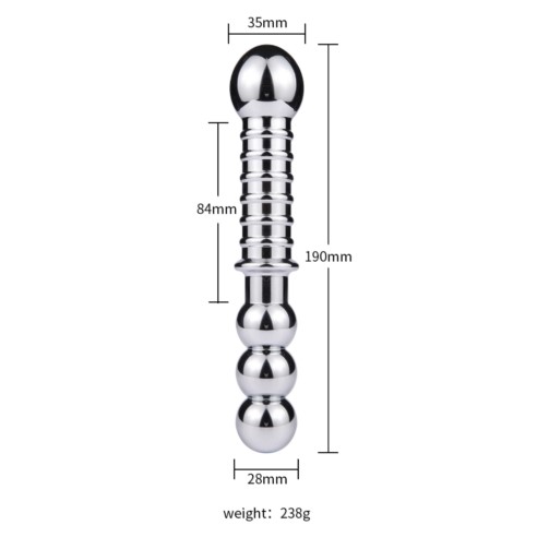 Double Rib Gode en Metal Butt Plug Metal 2.jpg
