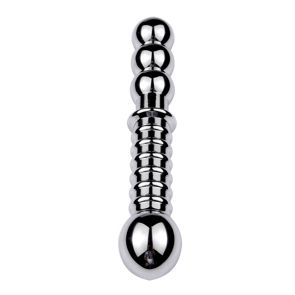 Double Rib Gode en Metal Butt Plug Metal 3.jpg