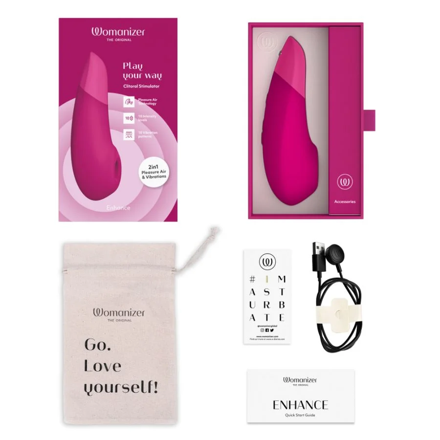 Womanizer Enhance 2 en 1 – Stimulateur Clitoridien Pleasure Air Vibrations 1.webp