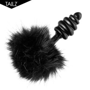 Black Bunny Tail – Plug anal avec queue de lapin noire – Tailz