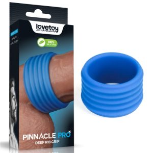 Anneau Extensible à Nervures Profondes en Silicone Bleu – Deep Rib Grip Ring – Pinnacle Pro