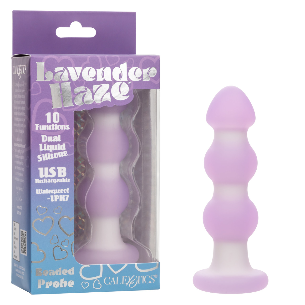 Plug Anale Vibrante avec Perles - Lavender Haze - CalExotics – Image 7