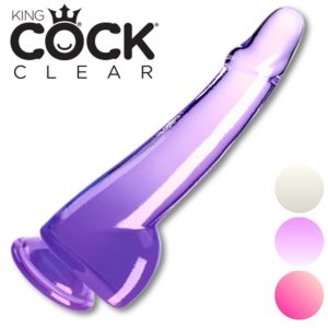 King Cock Clear 10-Inch Dildo with Balls – Large Clear Suction Cup Dildo