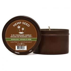 3-in-1 Hemp Seed Massage Candle by Earthly Body – 4 Scents, 178 ml