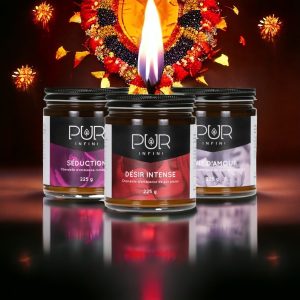 Organic Massage Candles by Pur Infini – 6 Scents, 225 g