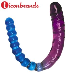 Shades Purple and Blue Gradient Double Dildo 18-Inch – Icon Brands