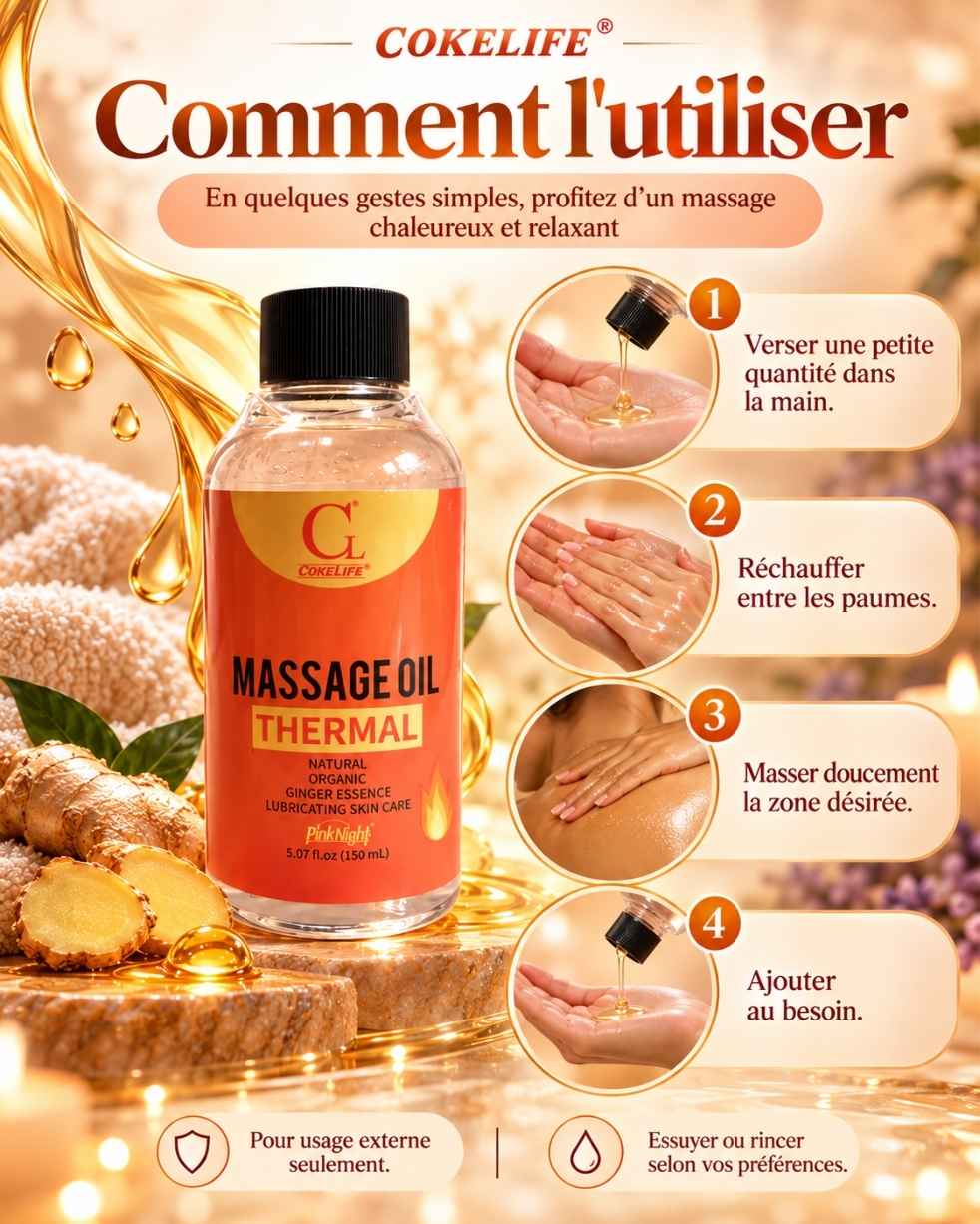 Warming Ginger Massage Oil by Cokelife PINKNIGHT – 150 ml - Image 6