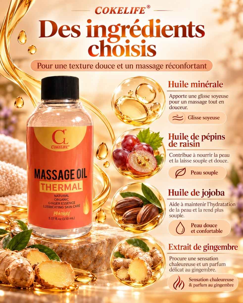 Warming Ginger Massage Oil by Cokelife PINKNIGHT – 150 ml - Image 5