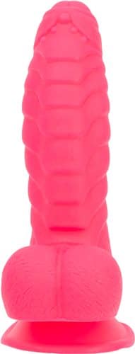 Addiction Tom 7-Inch Ribbed Silicone Dildo with Suction Cup – Pink or Black - Image 4
