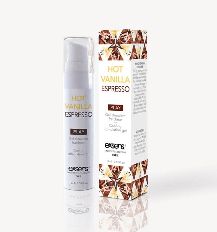 Vanilla Coffee Cooling Stimulating Gel by Exsens – 15 ml