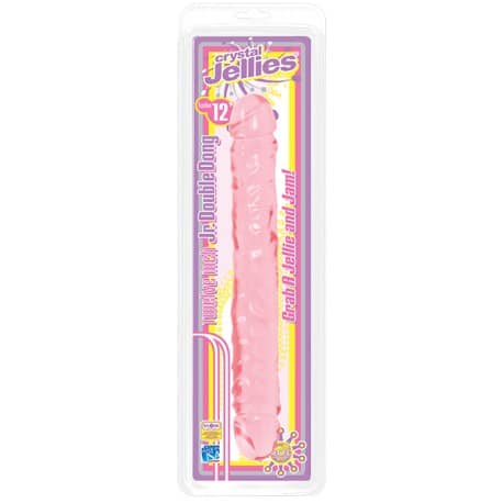 Jr. Double Dong 12-Inch – Crystal Jellies Double-Ended Dildo by Doc Johnson - Image 2
